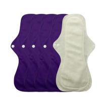 Grande Fluxo Pesado Bambu Reutilizável Almofadas Menstruais Super Absorvente Durante a Noite Lavável