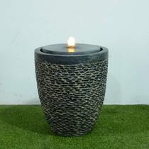 Grande fonte de pedra Hi-Line Gift LED Flame Effect Grande fonte de pedra Hi-Line Gift LED Flame Effect