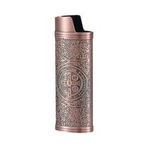 Grande J6 3D Girl Design À Prova De Choque De Metal Francês BIC Isqueiro Capa Suporte De Tamanho