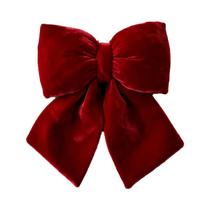 Grande Laço De Veludo Vermelho Para Árvore De Natal, Decoração Suspensa 3D Para Festas De Feriado E