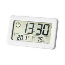 Grande Lcd Digital Relógio Termômetro Higrômetro Ultra-fino Temperatura Umidade Monitor Relógio De