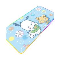 Grande Mouse Pad RGB Para E-sports Kawaii Com Base De Borracha Lisa E Iluminação LED Para Teclado