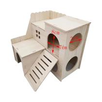 Grande Ninho De Madeira Sólida Para Hamster, Esquilo, Ouriço, Urso Dourado, Dormitório Para