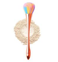 Grande Pó Mineral Brush Nail Art Dust Brush Foundation Makeup Brush Powder Brush e Blush Brush para Maquiagem Diária (Cabelo Misto Dourado)...