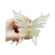 Grande Presilha De Cabelo Borboleta Para Mulheres, Presilha De Cabelo De Acetato Estilo Garra De