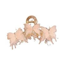 Grande Presilha De Cabelo Borboleta Rosa De 15CM Para Cabelos Grossos, Acessório Feminino Para Rabo