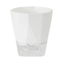 Grande Vaso De Água De Plástico De Resina Transparente Auto-rega Plantador De Flores Branco