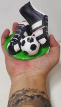 Grande Vela de Aniversário Decoração Festa Futebol Neutro Chuteira Bola Grande Vela de Aniversário Decoração Festa Futebol Neutro Chuteira Bola