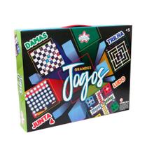 Grandes Jogos Big Star 4 Em 1 Tabuleiro Dama Ludo Trilha Xadres.