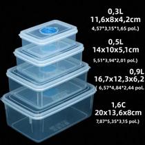 Grandes Recipientes De Armazenamento De Alimentos 4 Peças Tampas De Preparação De Refeição De