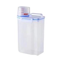 Grandes Recipientes De Armazenamento De Arroz De 2,5L Com Copo Medidor, Recipiente Selado À Prova De