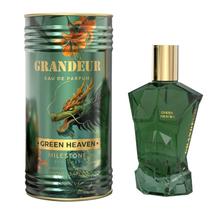 Grandeur Green Heaven Eau de Parfum Masculino, Fragrância Oriental, Spray, Frasco Decorativo de Vidro, 100 ml Grandeur Green Heaven Eau de Parfum Masculino, Fragrância Oriental, Spray, Frasco Decorativo de Vidro, 100 ml