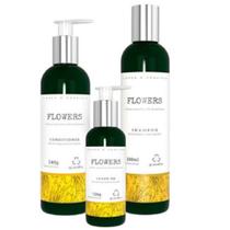 Grandha Flowers Kit Shampoo Leave-In Condicionador