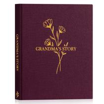 Grandma Life Story Journal Lanpn Linen, capa dura, mais de 260 instruções