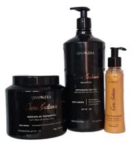 Grankéra Profissional - Ouro Indiano Shampoo + Máscara + Fluido Finalizador