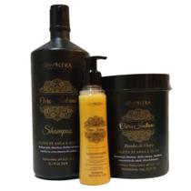 Grankéra Profissional - Ouro Indiano Shampoo + Máscara + Fluido Finalizador