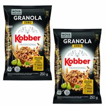 Granola Cereal Integral Kobber 250g Tradicional Zero Açúcar Unidade ou Kit