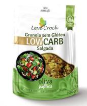 Granola Salgada Low Carb Oliva e Páprica Leve Crock 200g Sem Glúten e Vegano