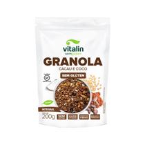 Granola Sem Glúten Cacau e Coco 200g - Vitalin