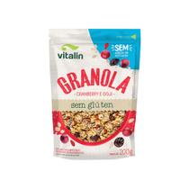 Granola Sem Glúten Zero Açucar Cranberry e Goji 200g - Vitalin