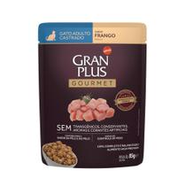 GRANPLUS SACHÊ GOURMET GATO CASTR FRANGO 85g-pack 18 un - Guabi