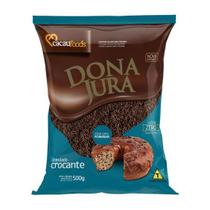 Granulado Crocante Chocolate Forneável p/ Colombas Pães 500g