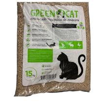 Granulado de madeira 15kg green cat