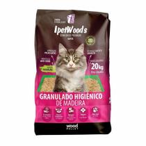 Granulado De Madeira Higiênico para Gatos 20 Kg - Ipet Wood's