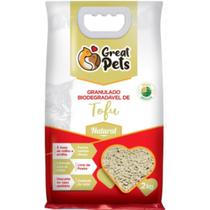 Granulado de Tofu Areia para Gatos 2kg Great Pets Biodegradável Natural Granulado de Tofu Areia para Gatos 2kg Great Pets Biodegradável Natural