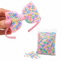 Granulado Decorativo PVC 3mm 50g Colorido Claro ou Escuro Para Artesanato Chaveiro Lembrancinhas