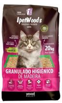 Granulado Higiênico De Madeira Ipet Woods Gatos - 20 Kg Granulado Higiênico De Madeira Ipet Woods Gatos - 20 Kg