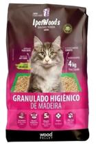 Granulado Higiênico De Madeira Ipet Woods Gatos - 4kg Granulado Higiênico De Madeira Ipet Woods Gatos - 4kg