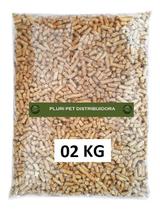 Granulado Higiênico de Madeira para Aves, Gatos, Répteis e Roedores - PLURI-PET - 2 Kg - (Substituto para Areia)