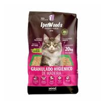 Granulado Higiênico de Madeira para Gatos Ipet Woods 20kg Granulado Higiênico de Madeira para Gatos Ipet Woods 20kg