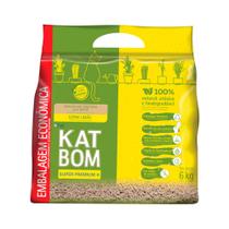 Granulado Higiênico Kat Bom Capim Limão para Gatos 6kg Granulado Higiênico Kat Bom Capim Limão para Gatos 6kg