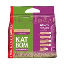 Granulado Higiênico Kat Bom Natural Para Gatos - 6 kg
