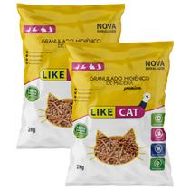 Granulado higienico madeira 2kg para gatos like cat kit 2un