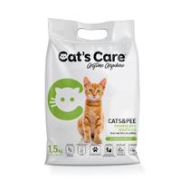 Granulado Higiênico p/ Gatos Areia Cat's Care Cats&Pee 1,5kg BIODEGRADAVEL