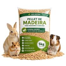 Granulado Higiênico Pellet Madeira Para Roedores Coelhos 5Kg Granulado Higiênico Pellet Madeira Para Roedores Coelhos 5Kg