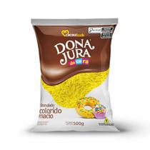 Granulado Macio Decorativo Bolos Doces Amarelo 500g Decora Dona Jura