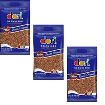 Granulado Sabor Chocolate Docinho Brigadeiro Kit 3 Pcts 120g