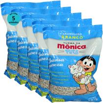 Granulado Sanitário Branco Diatomita Turma da Mônica Pets 1,8kg Para Gatos Kit 5 un