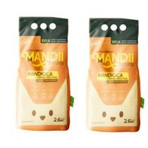 Granulado Sanitário para Gatos Areia Higiênica de Mandioca com Fibras Vegetais MANDII - MANDII WHOLEPETS