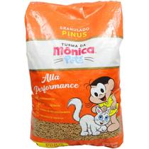 Granulado Sanitário Pinus Turma Da Mônica Pets 2Kg Gatos Kit