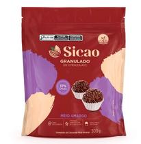 Granulado Sicao de chocolate Meio Amargo - Pacote 300G
