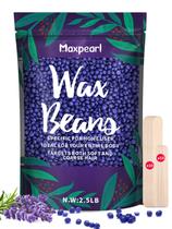 Grânulos de cera dura Maxpearl 1,13 kg para depilação, lavanda