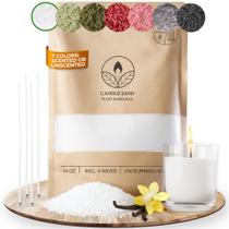 Grânulos de cera para velas comforder 397 g com 4 pavios, baunilha Grânulos de cera para velas comforder 397 g com 4 pavios, baunilha