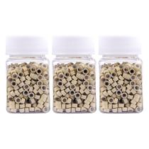 Grânulos de silicone para extensões de cabelo 1500 unidades AMGPT Blonde 4 mm Grânulos de silicone para extensões de cabelo 1500 unidades AMGPT Blonde 4 mm