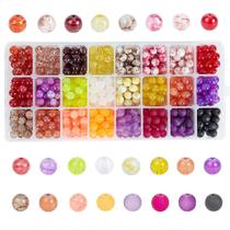 Grânulos de vidro PH PandaHall 720 unidades de cristal laranja de 8 mm Grânulos de vidro PH PandaHall 720 unidades de cristal laranja de 8 mm