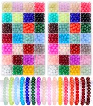 Grânulos de vidro shynek 1400 peças redondas de 8 mm para fabricação de joias Grânulos de vidro shynek 1400 peças redondas de 8 mm para fabricação de joias